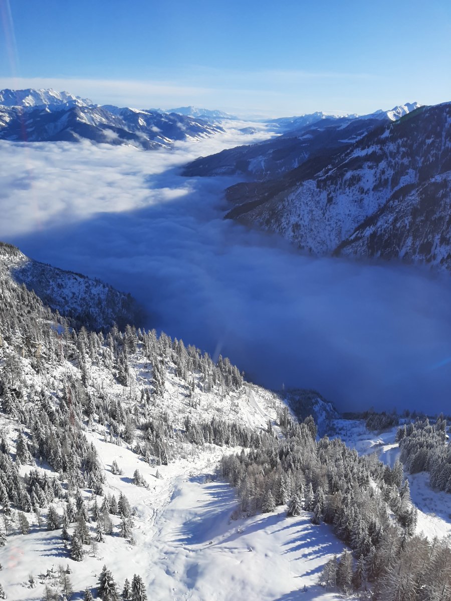 Kitzsteinhorn / Maiskogel - Kaprun-kilátás az új 3K-K-onnection liftből