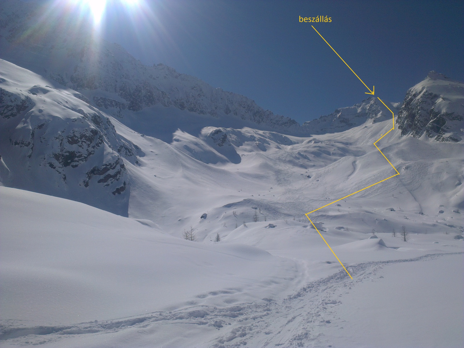 Nagyjából bejelöltem az útvonalunkat