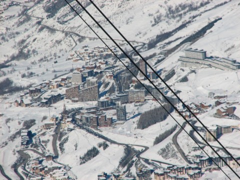 Les Menuires a Caron-csúcsról