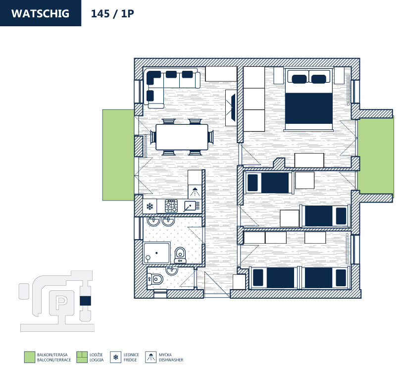 Watschig három hálószobás apartman
