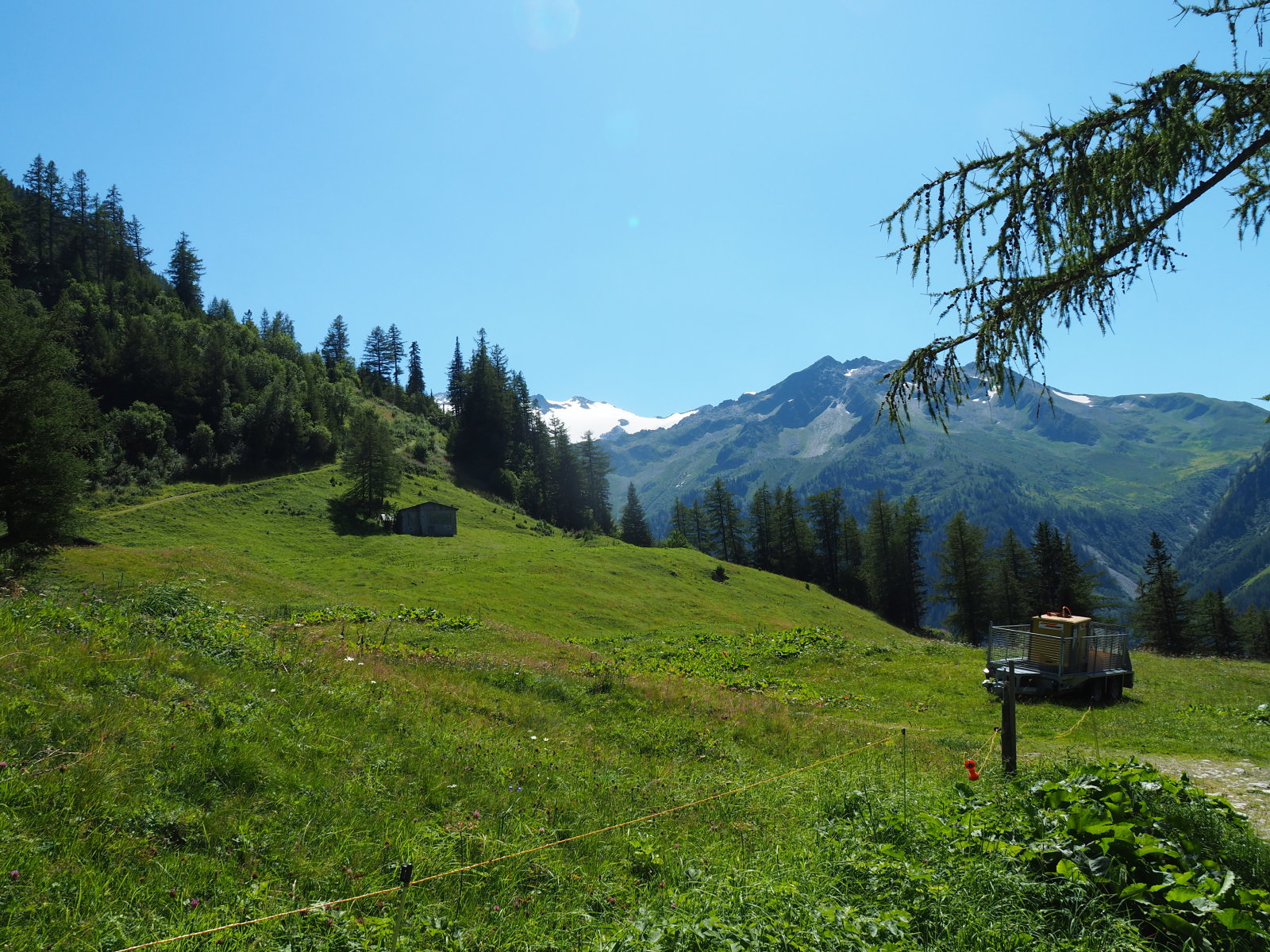 Forclaz hágó, dél felé a Mont Blanc irány