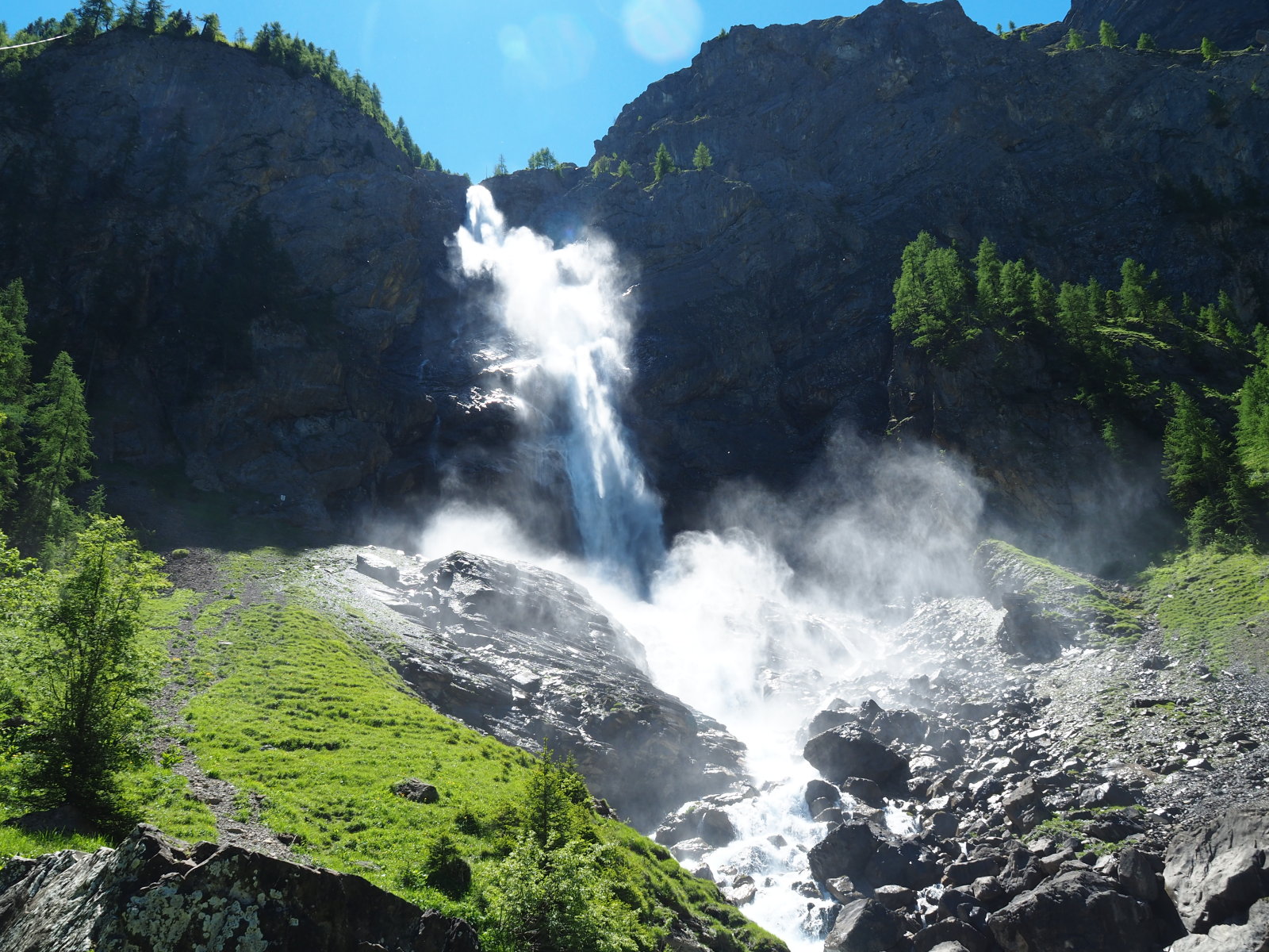 a vízesés alsó része