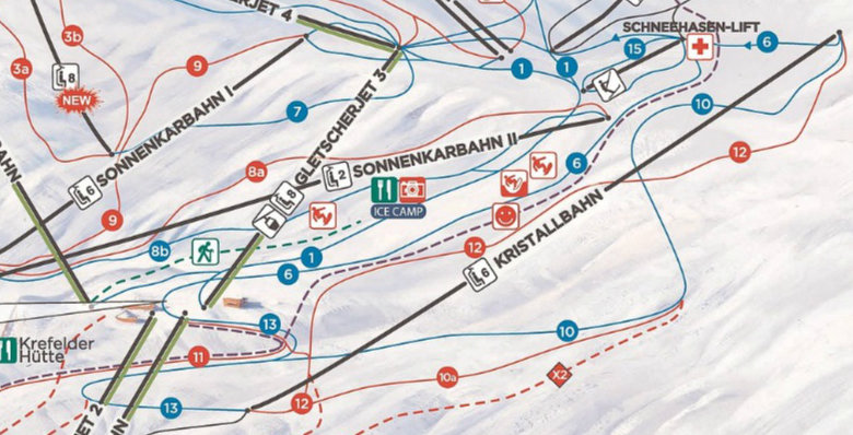 Pályatérképen a 10a, új sípálya - Kattints a képre a nagyításhoz