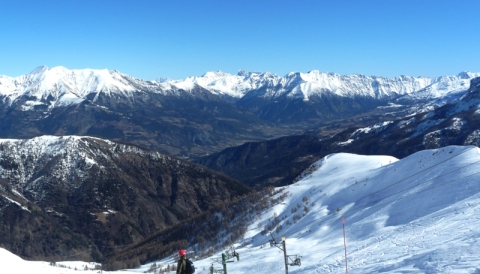 Pra Loup felé, "chamois" nevű piros