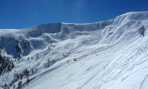 Pra Loup felé, "chamois" nevű piros