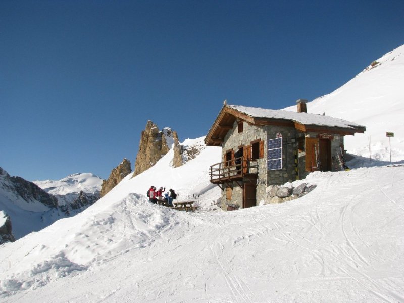 Az Aiguille Percee felvonó tetejénél