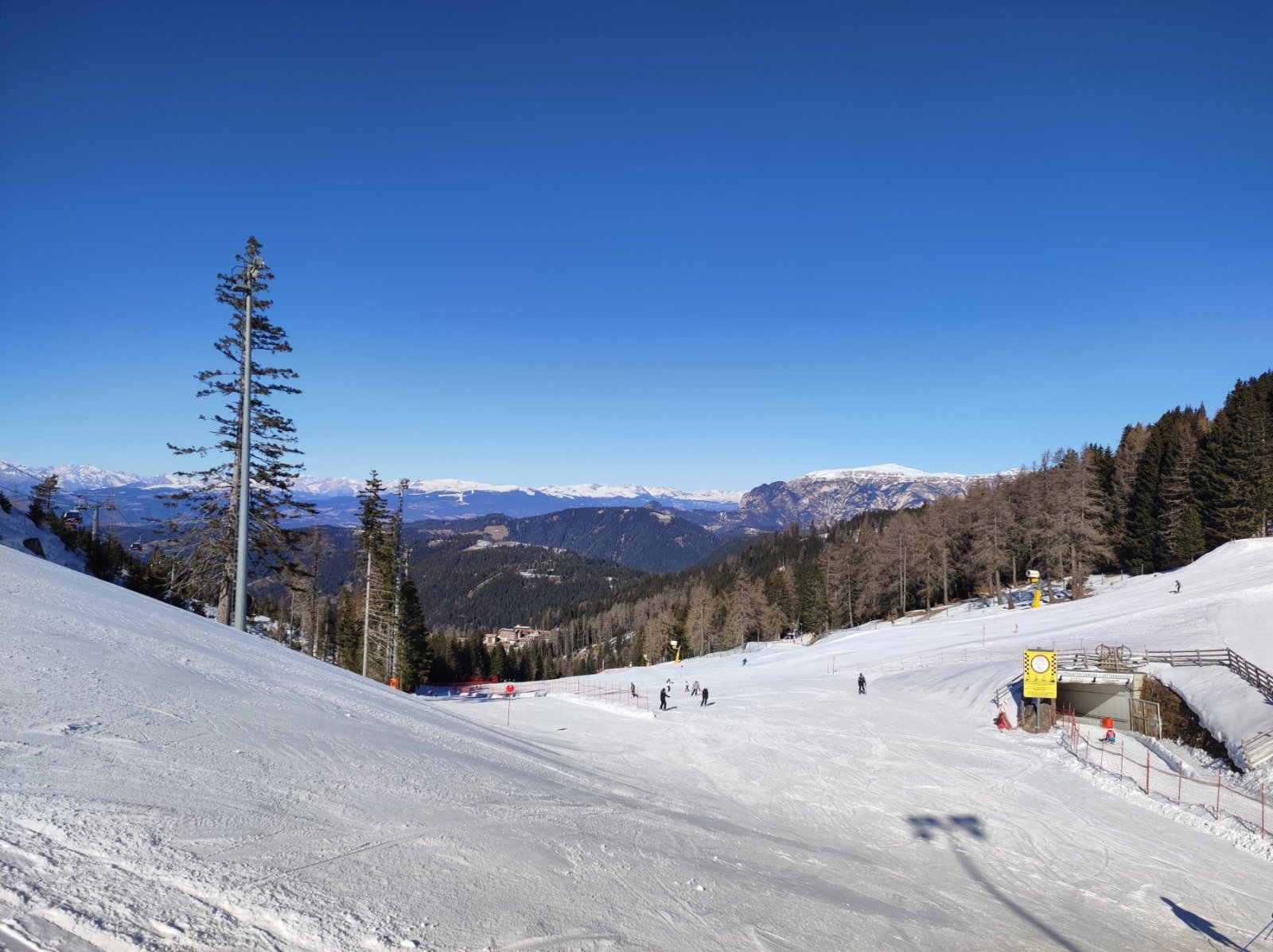 A Laner felvonó tetejénél