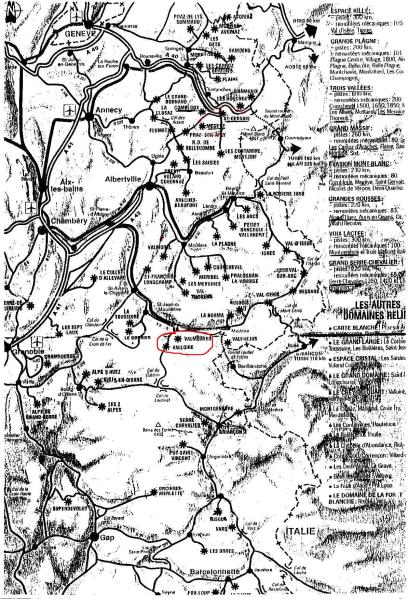 Elhelyezkedés Savoyaban