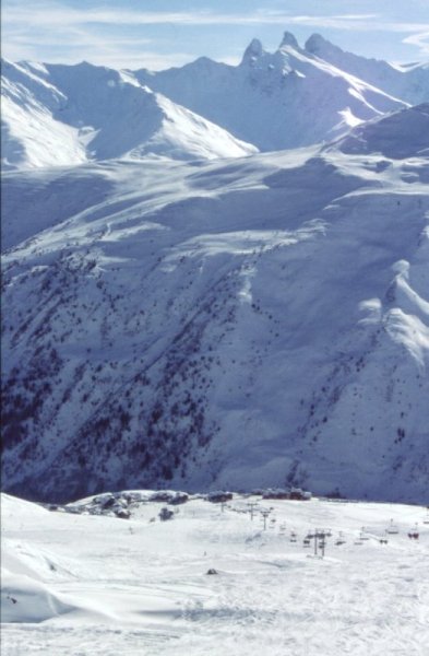Laköhelyünk felett lévő Gros Grei (2541 m) tetejéről a D'Arves