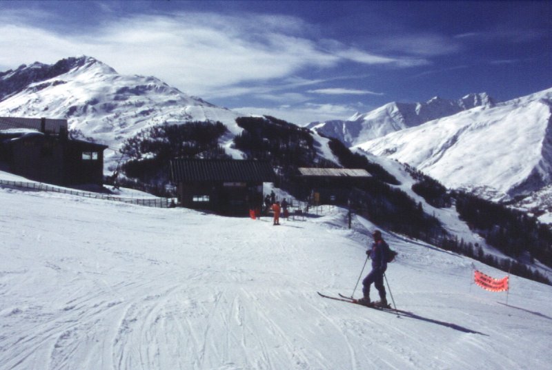Setaz gerince  a kabinos lift felső állomásáról
