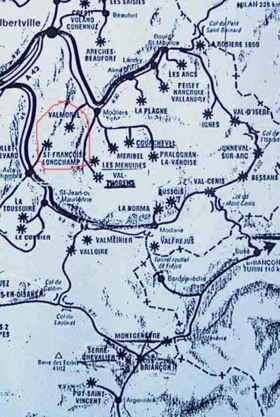 Terület elhelyezkedése a Savoya-i Alpokban