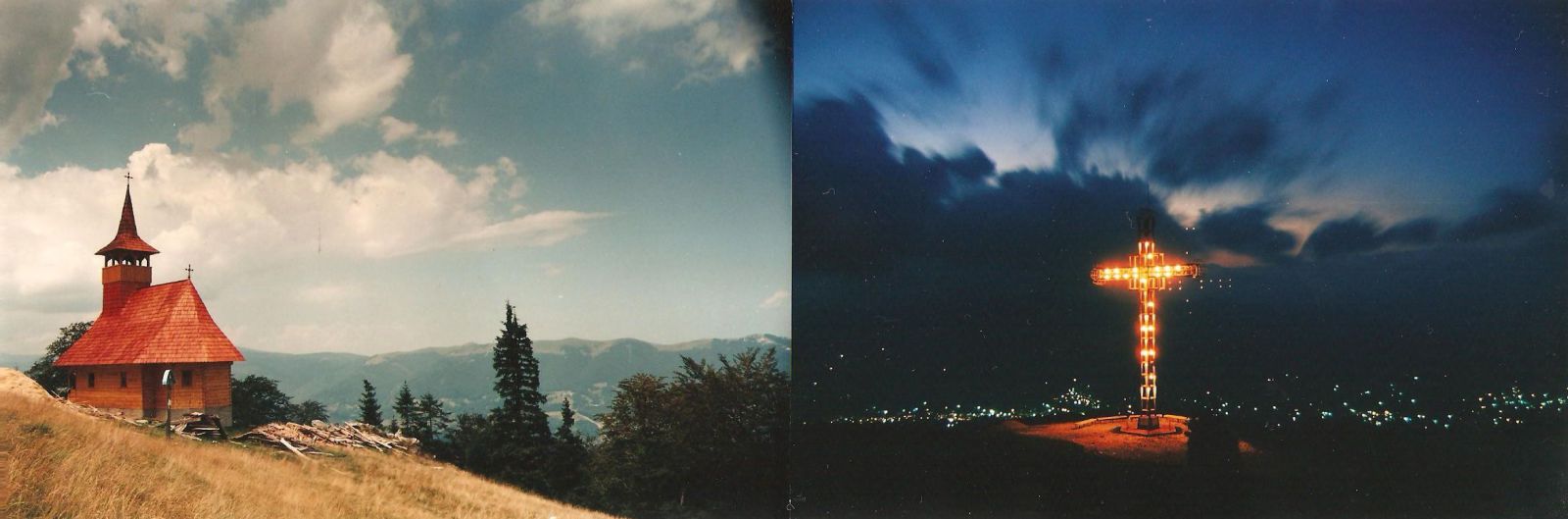 A Déli-Kárpátok Vulkán hegységében a Strázsa a Strázsa csúcs alatti magaslati üdülőhelyen a fő sípálya mellett még épülőfélben lévő ortodox kistemplom és a kereszt.