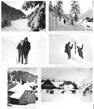 Régi Fogarasi havasokban tett téli sí- és mászótúráinkon. A  Szombatfalvi- (Simbata-), a Podragu- (2134 m) és a Balea- (2034 m magasan lévő)  menedékházakban, valamint a Podragu-csúcson (2482 m.) tett hegyi- és sítúráinkon a hatvanas években.