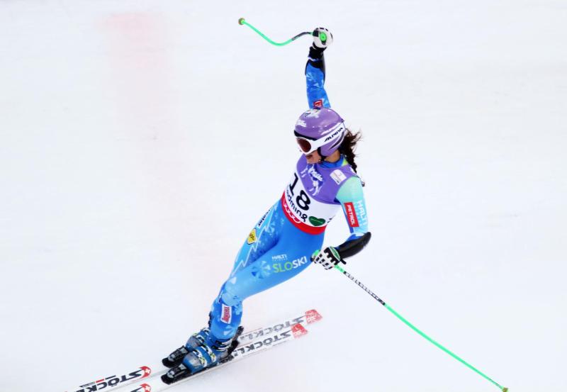 Tina Maze a célban - Kattints a képre a nagyításhoz