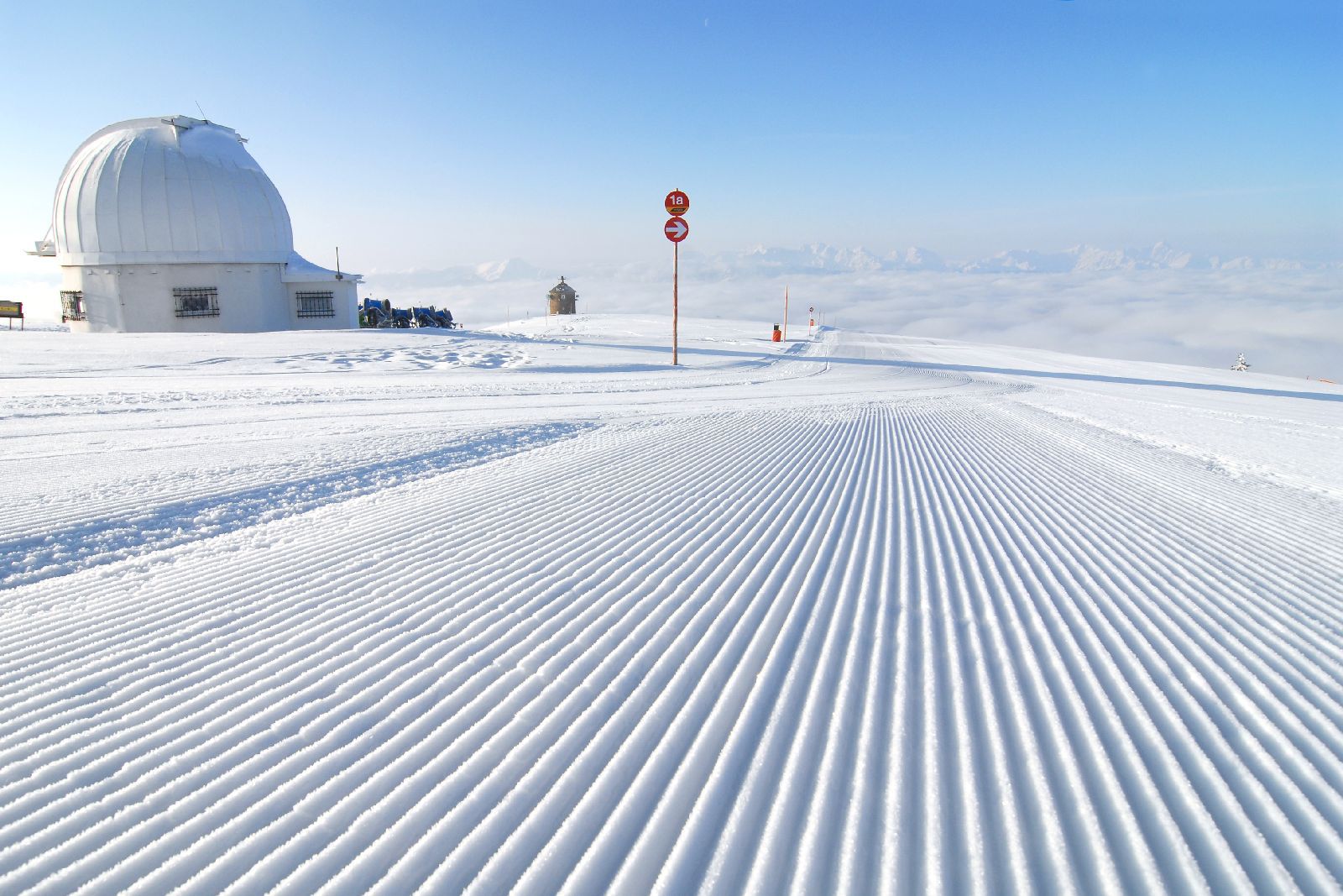 Tökéletesen kezelt sípályán Gerlitzenen