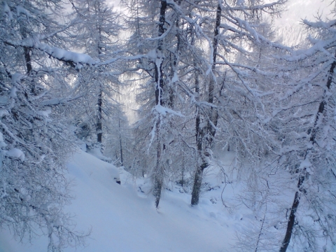 Katlan a Bischling felvonótól balra