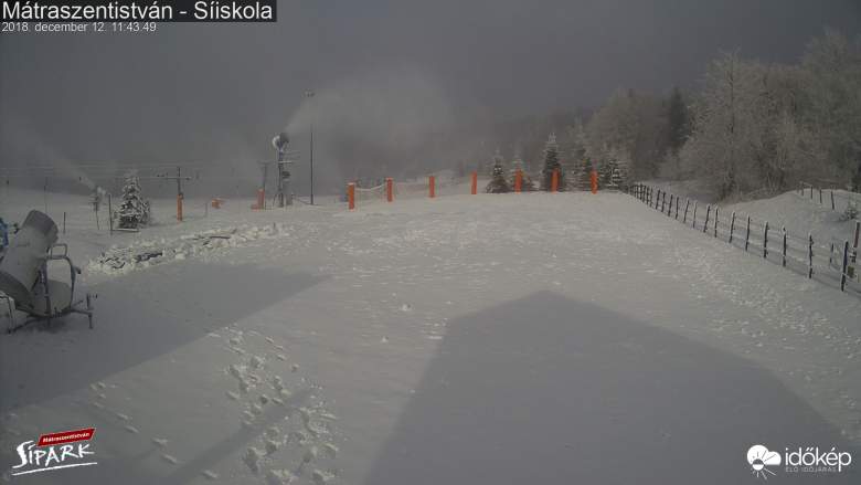 Webkamera mai képe a síiskola pályáról