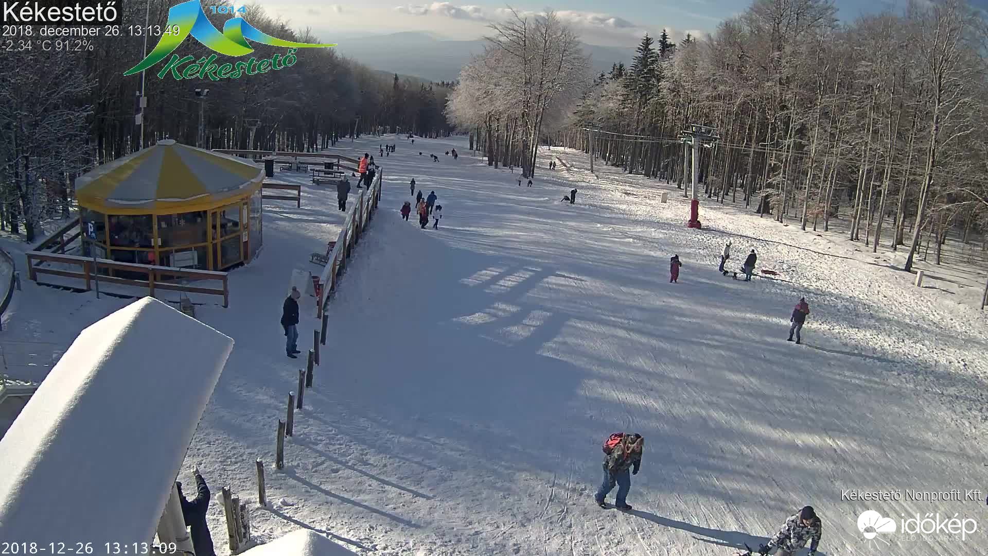 Kékestető, fehér a táj