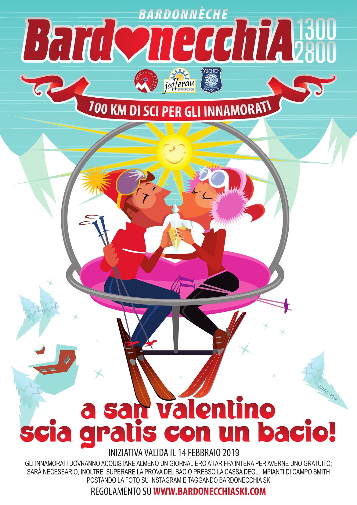 Bardonecchia. Az akció reklámja