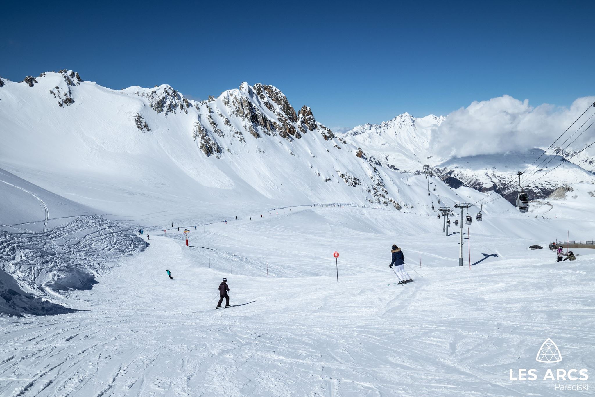 Les Arcs, Franciaország, havazás után