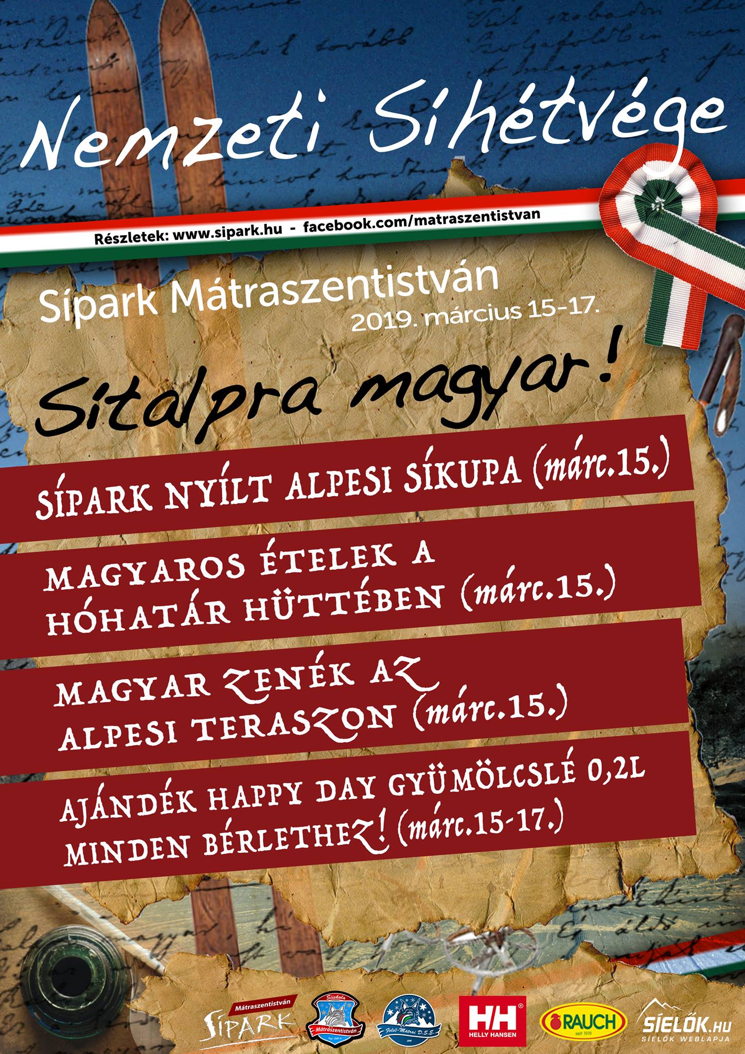 Tervezett programok március 15-én a Síparkban