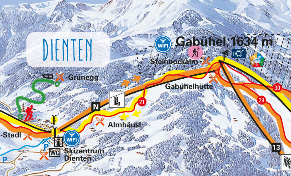 Gabühelbahn nyomvonala