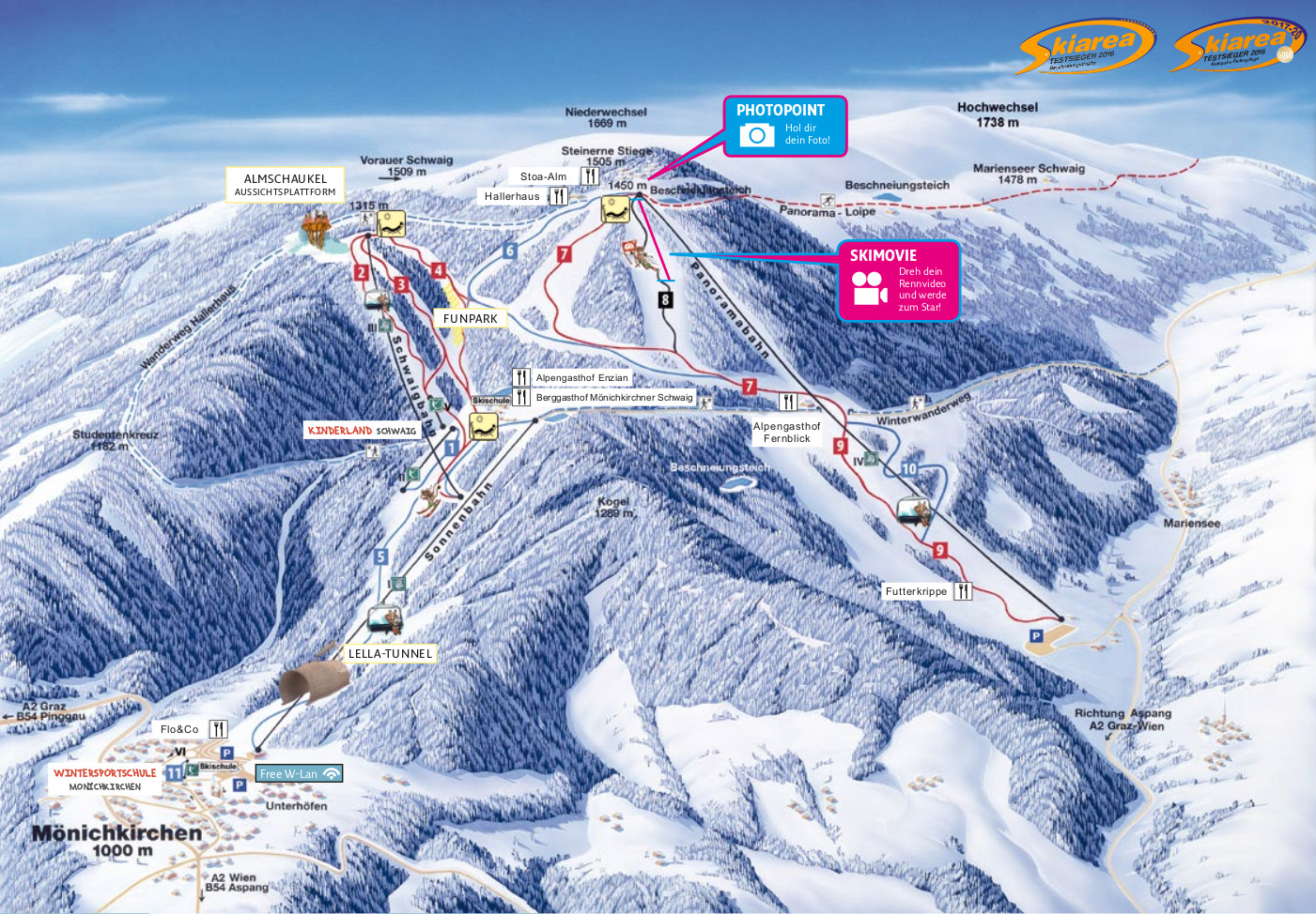 Mönichkirchen sítérkép