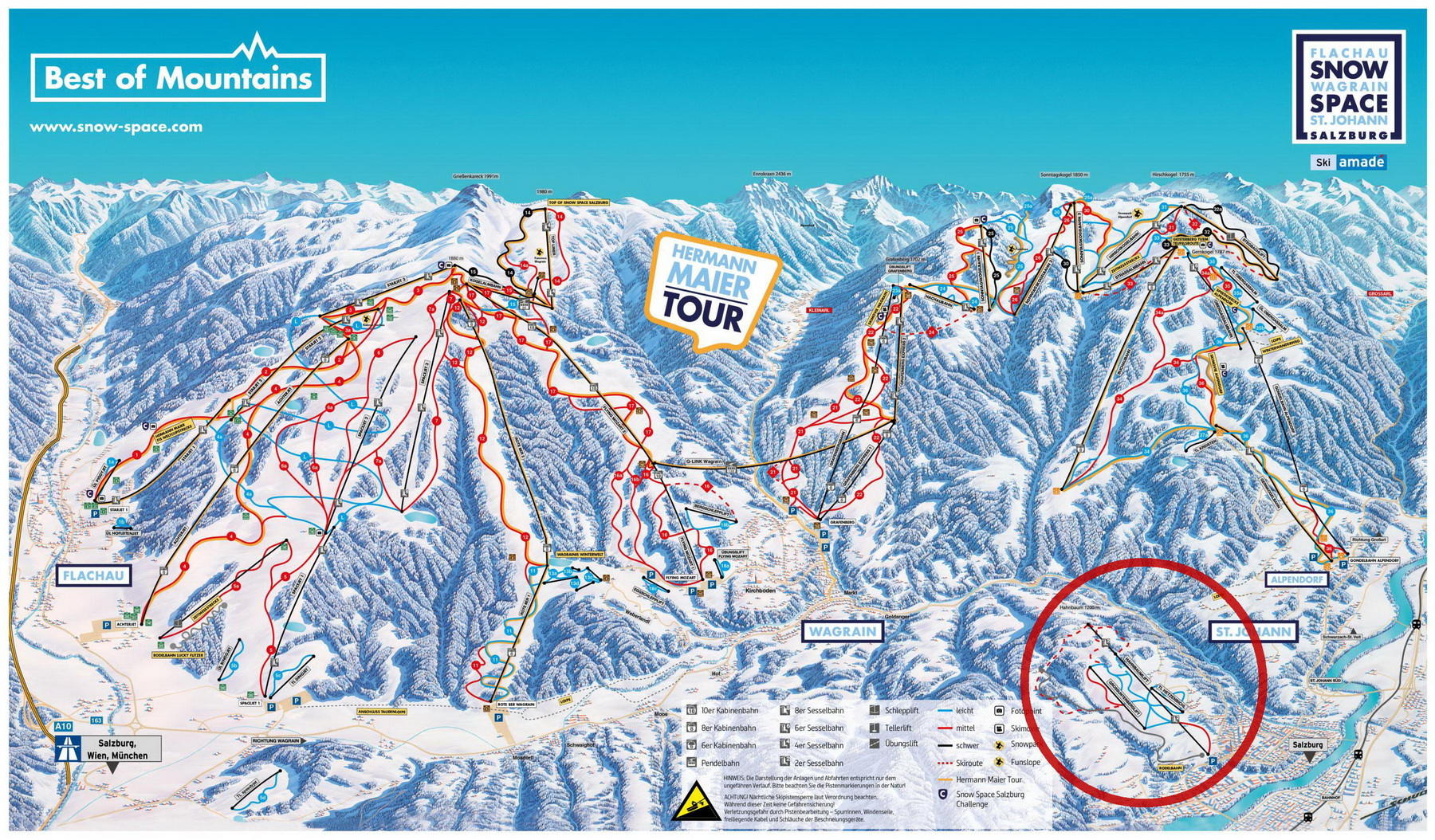 A síterep a környék sítérképén