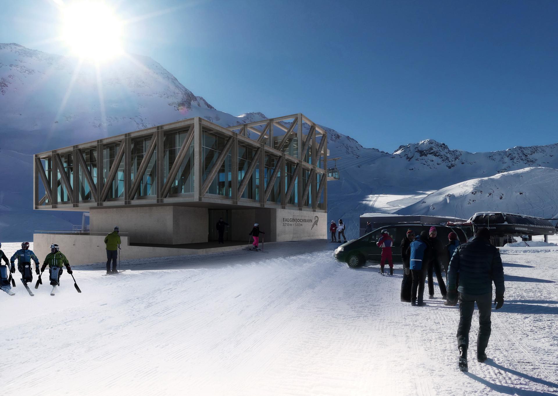 Az új lift látványterve (Kép: Kaunertaler Gletscherbahnen GmbH)