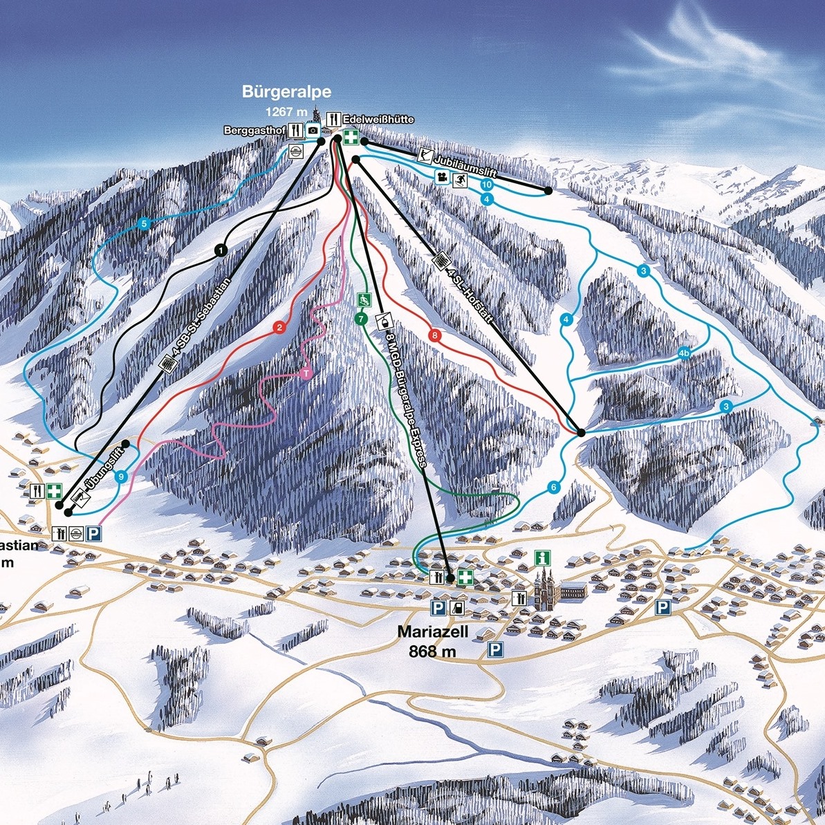 Az új lift a térképen