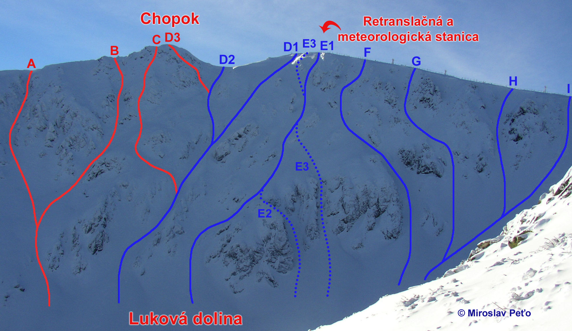 A kép jobb szélén, az "I" jelzésű útvonalon történt a baleset (Kép: http://www.miropeto.sk)