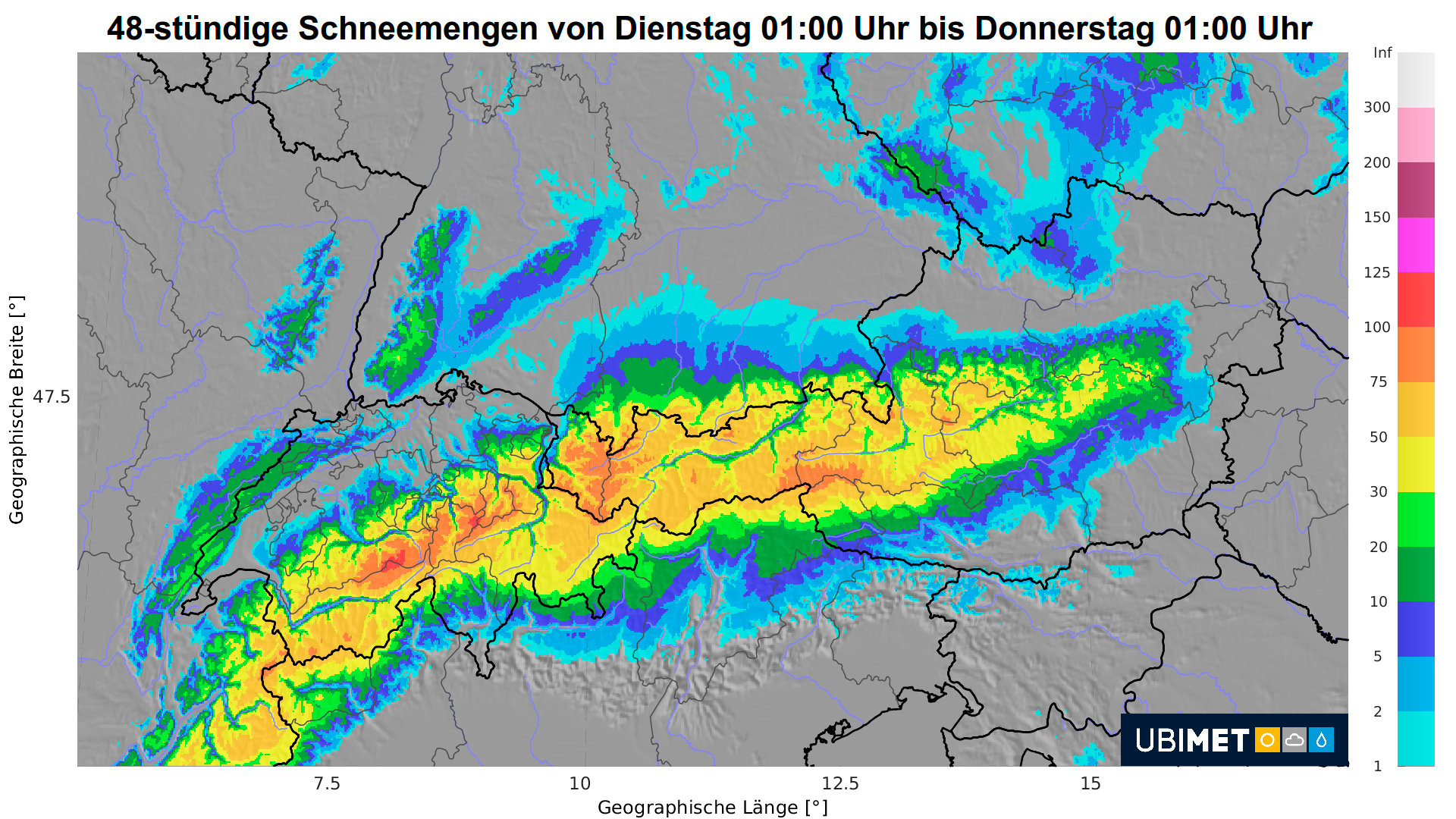 Várható hómennyiség csütörtökig