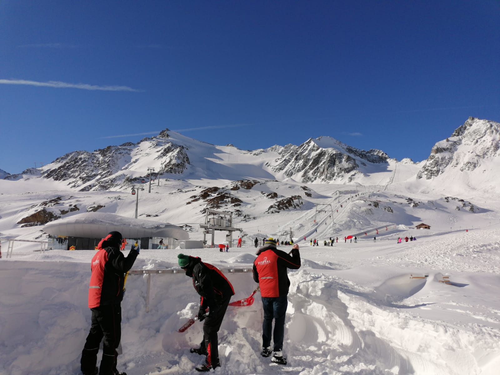 Pitztal-gleccser ma reggel