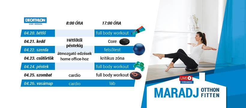 A Decathlon eheti menetrendje