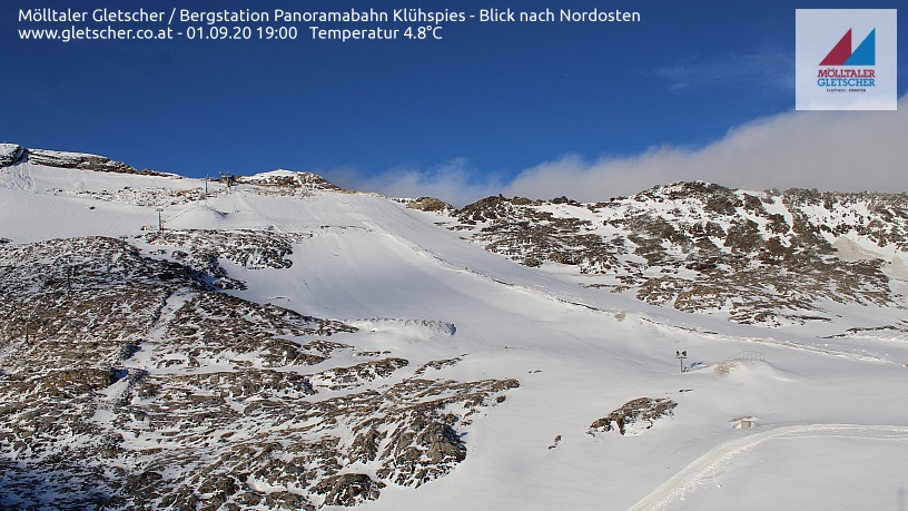 A Mölltal gleccseren időközben a Nap is megmutatta magát - fotó: megacam