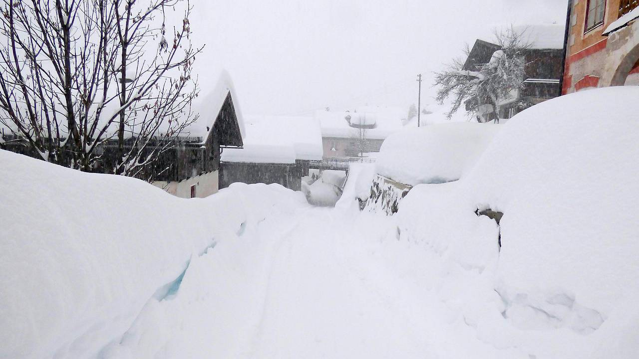 Hétfői hómennyiségek Karintiában - Fotó: Feuerwehr Liesing