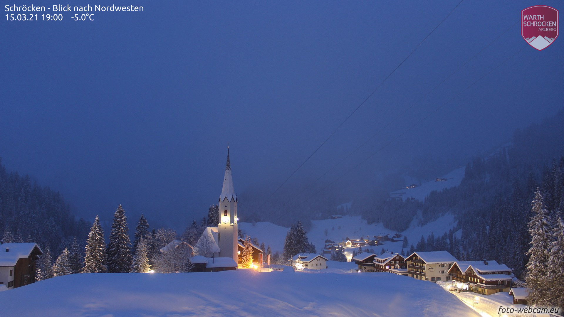 Warth-Schröcken hétfő este