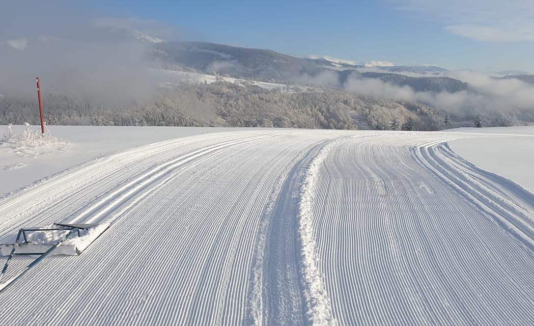 Készül a nyom a sífutáshoz