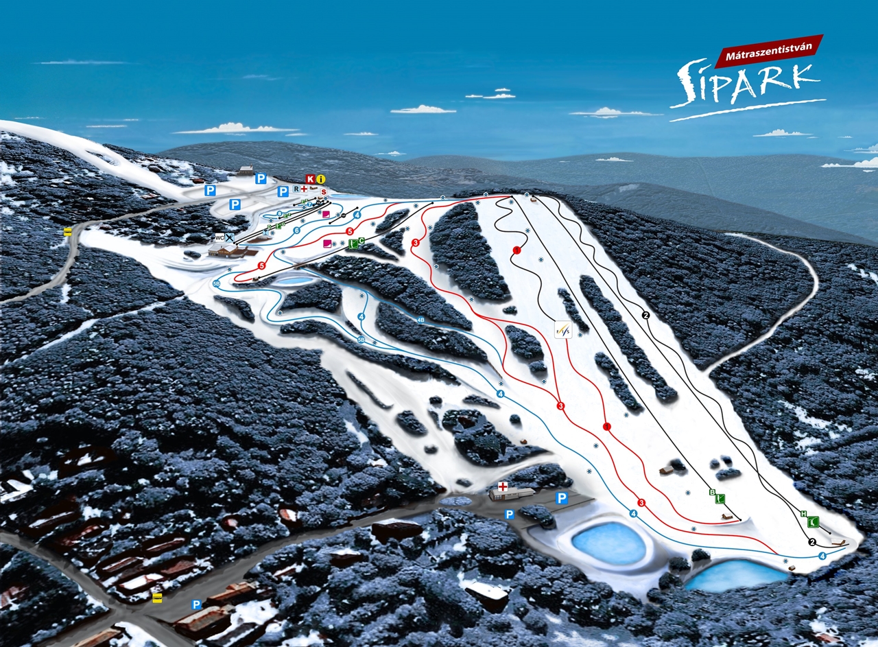 Trail map of Mátraszentistván Sípark