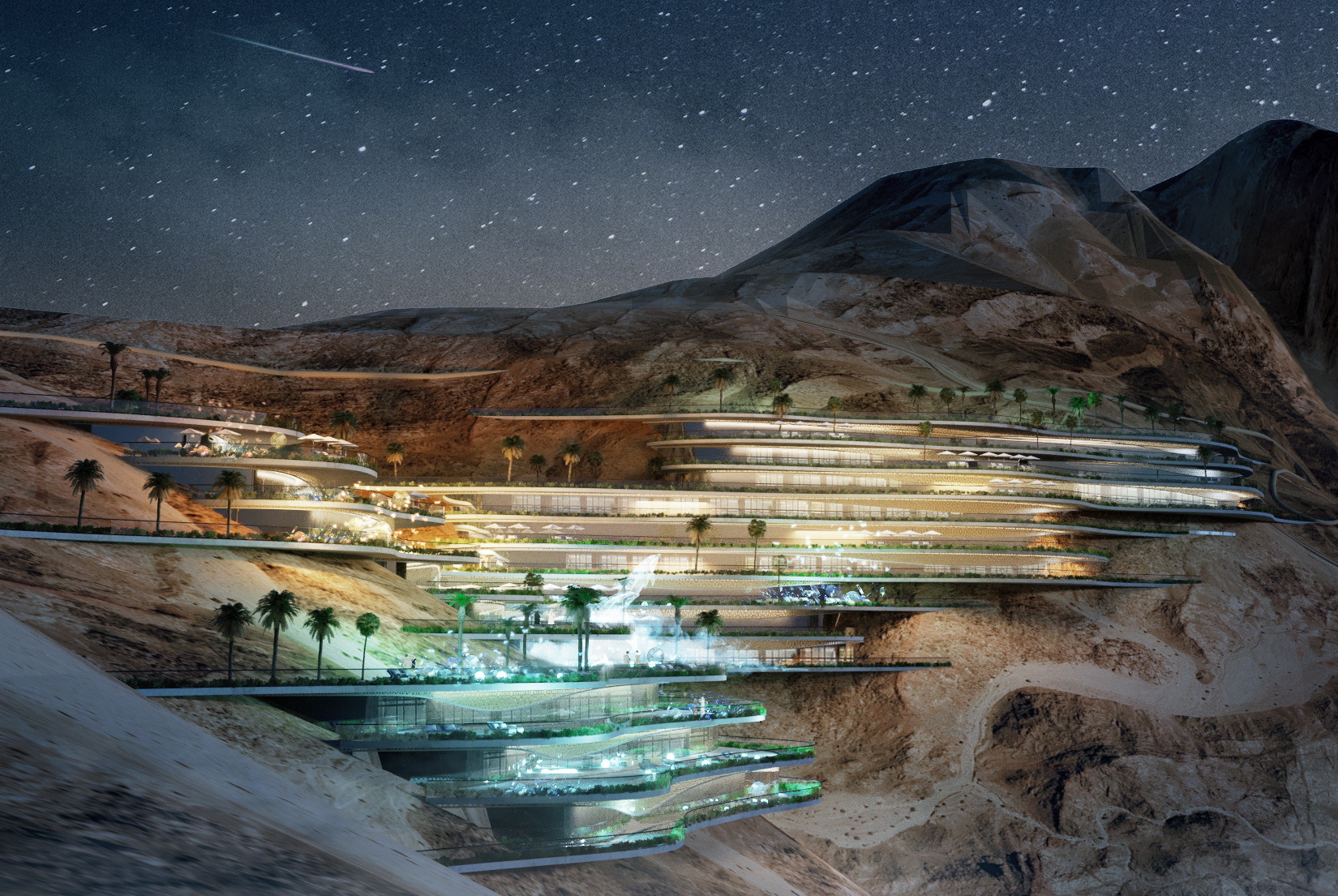 Falu a hegyoldalban (Kép: neom.com)