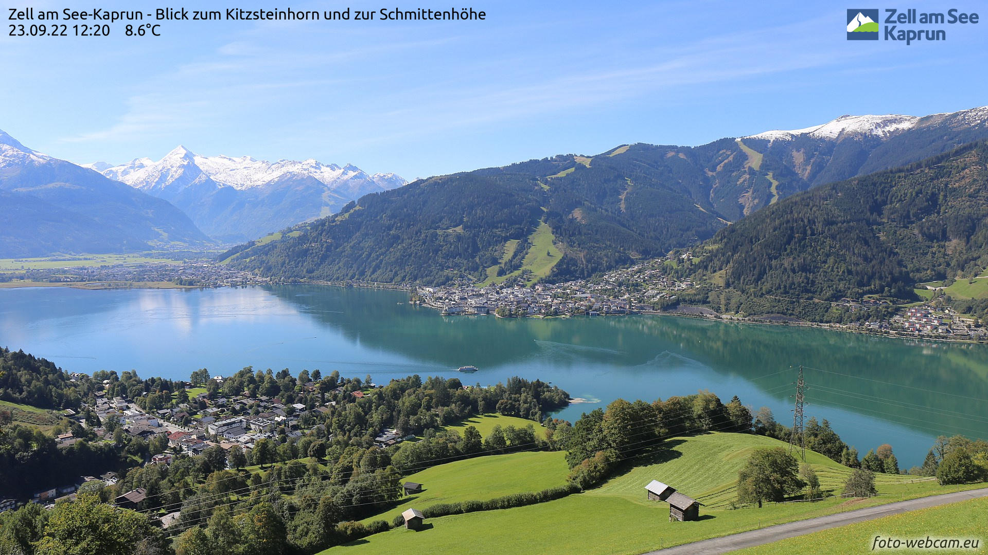 Zell am See, háttérben a kapruni gleccser