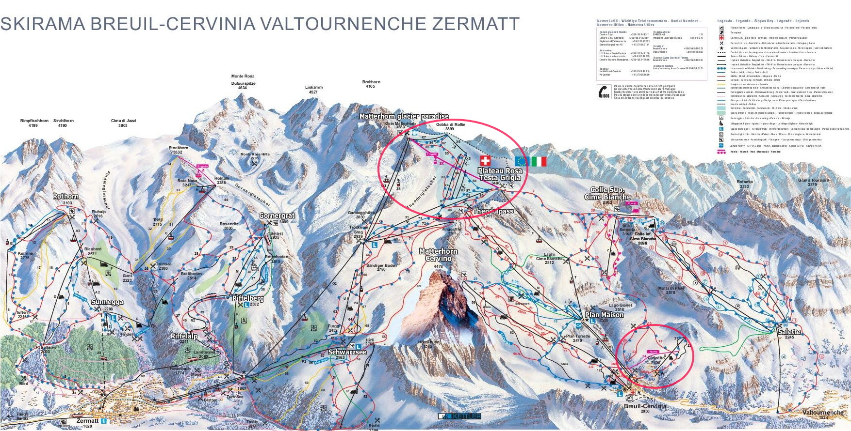Az új lift és az új pálya helye a térképen