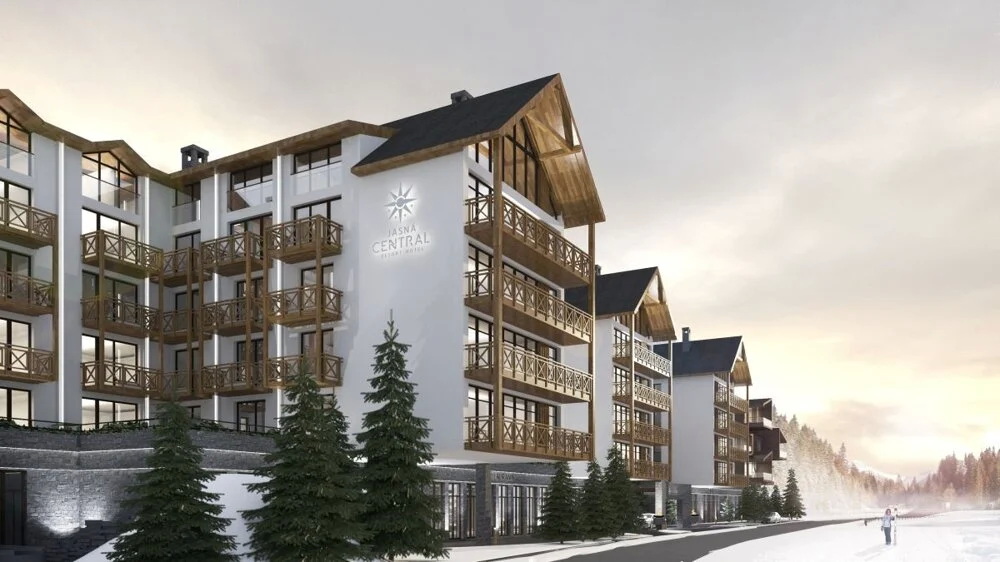 Az új Hotel Central Jasná terve