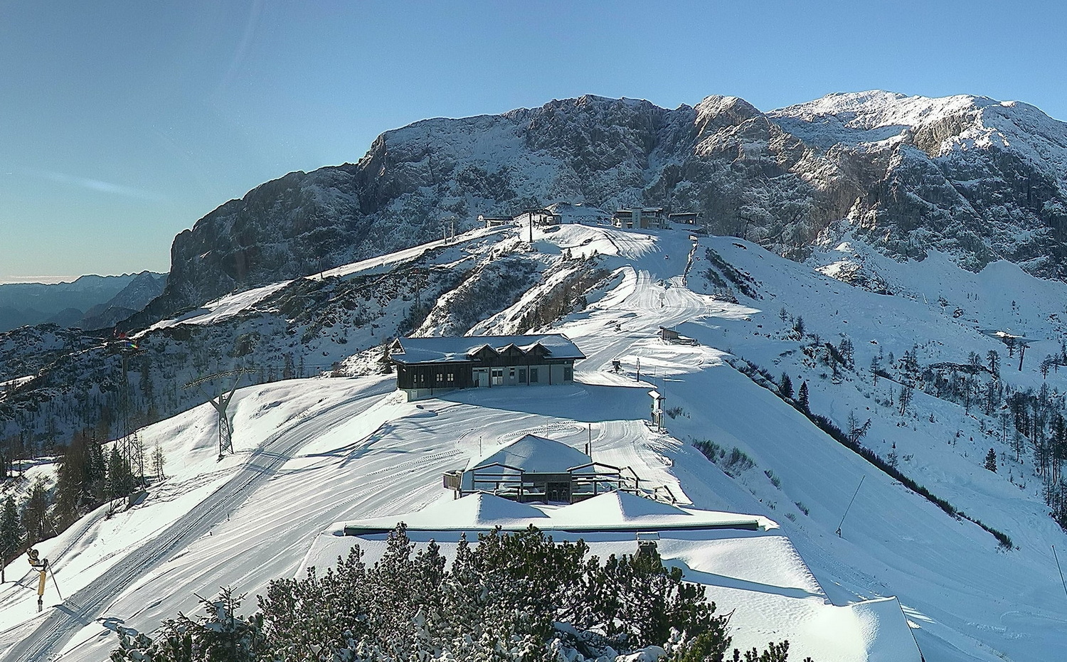 Nassfeld. Tegnapi webkamera kép. Nyitás december 7-én.