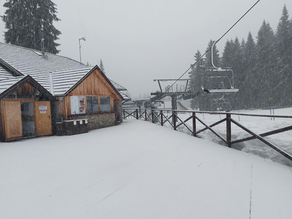 Roglán (Szlovénia) is elkezdődött a havazás