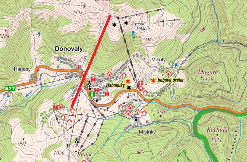 Prossal a tervezett útvonal