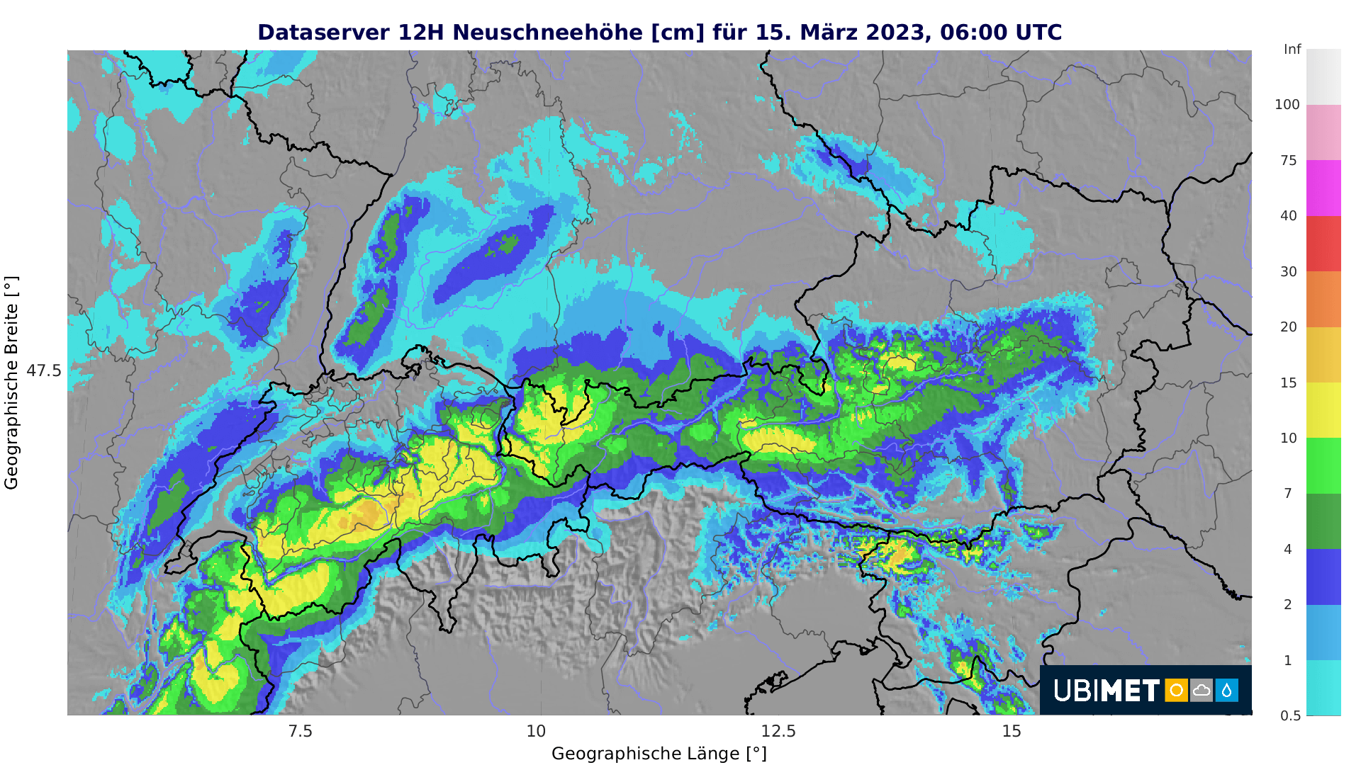 Előrejezés a várható hómennyiségról kedd estéről szerda reggelre