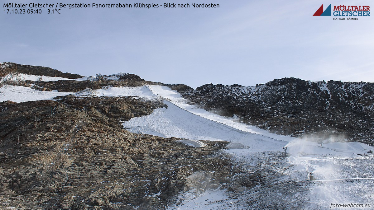 Hóágyúzás Mölltalon kedd délelőtt - foto-webcam.eu