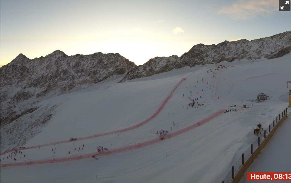 Sölden szombat reggel, a képen a VK pálya - Fotó: panomax