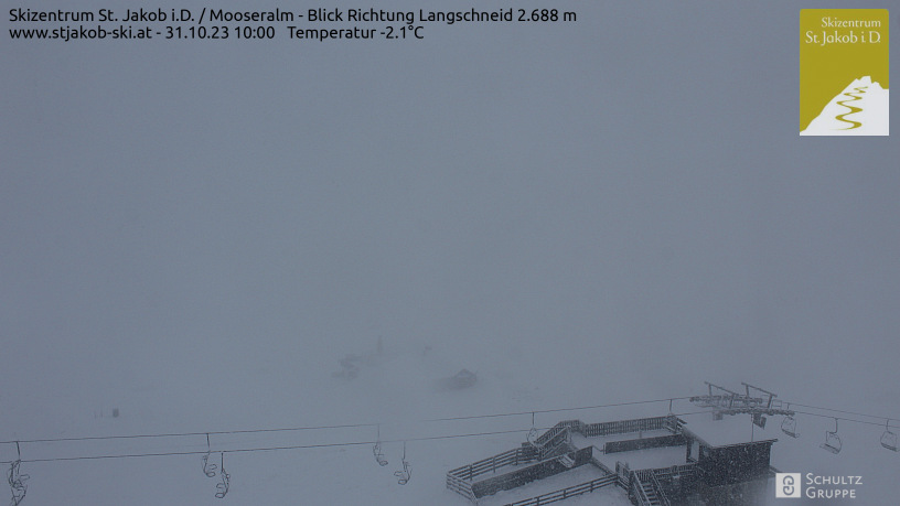 A mediterrán frontnak köszönhetően szépen havazik a kelet-tiroli St Jakobon is - Fotó: foto-webcam.eu